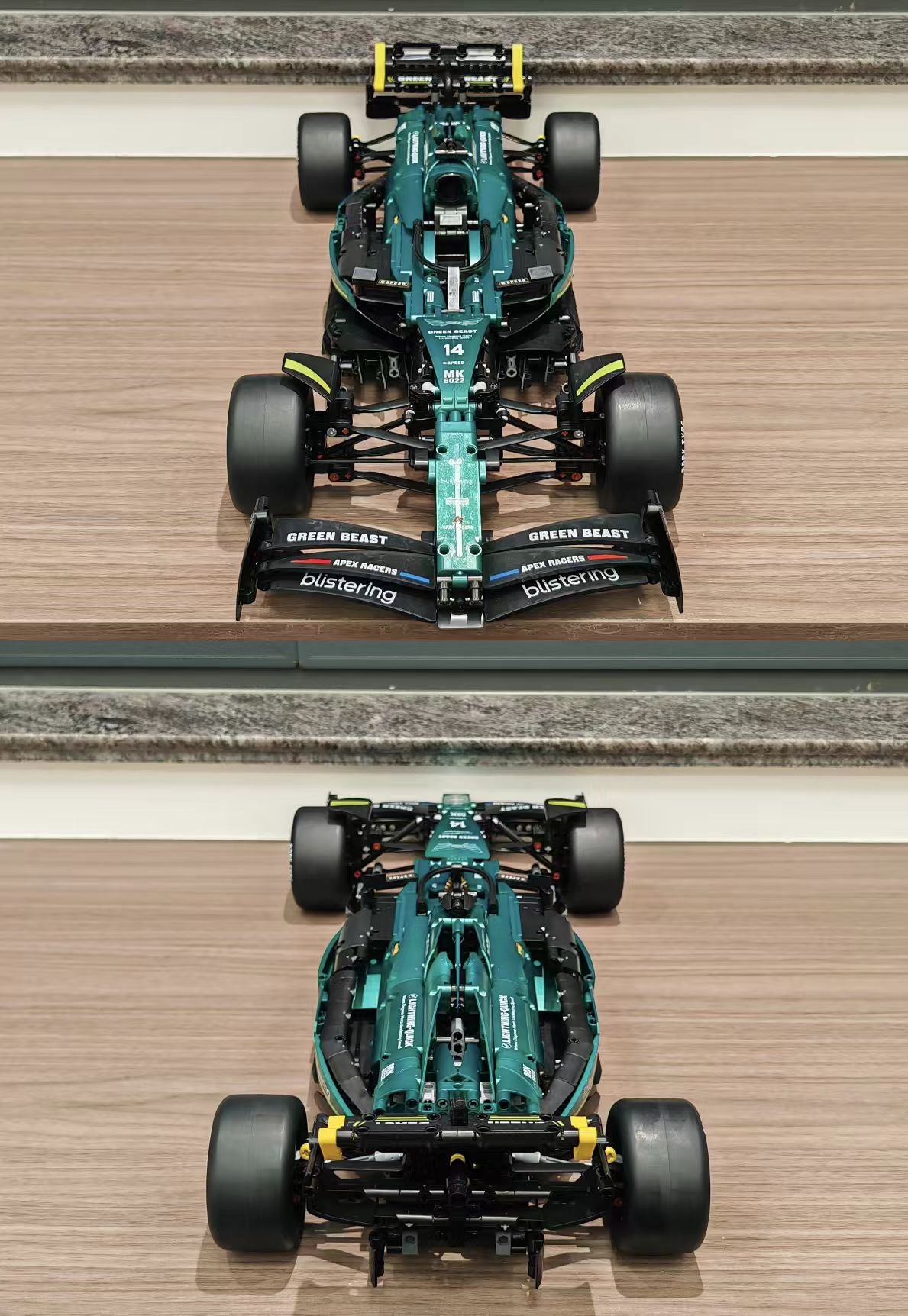 TLXT Assemble-Your-Own F1 Race Car – Mechanically Remote-Controlled Plastic Building Blocks – TLXT-2602-0103