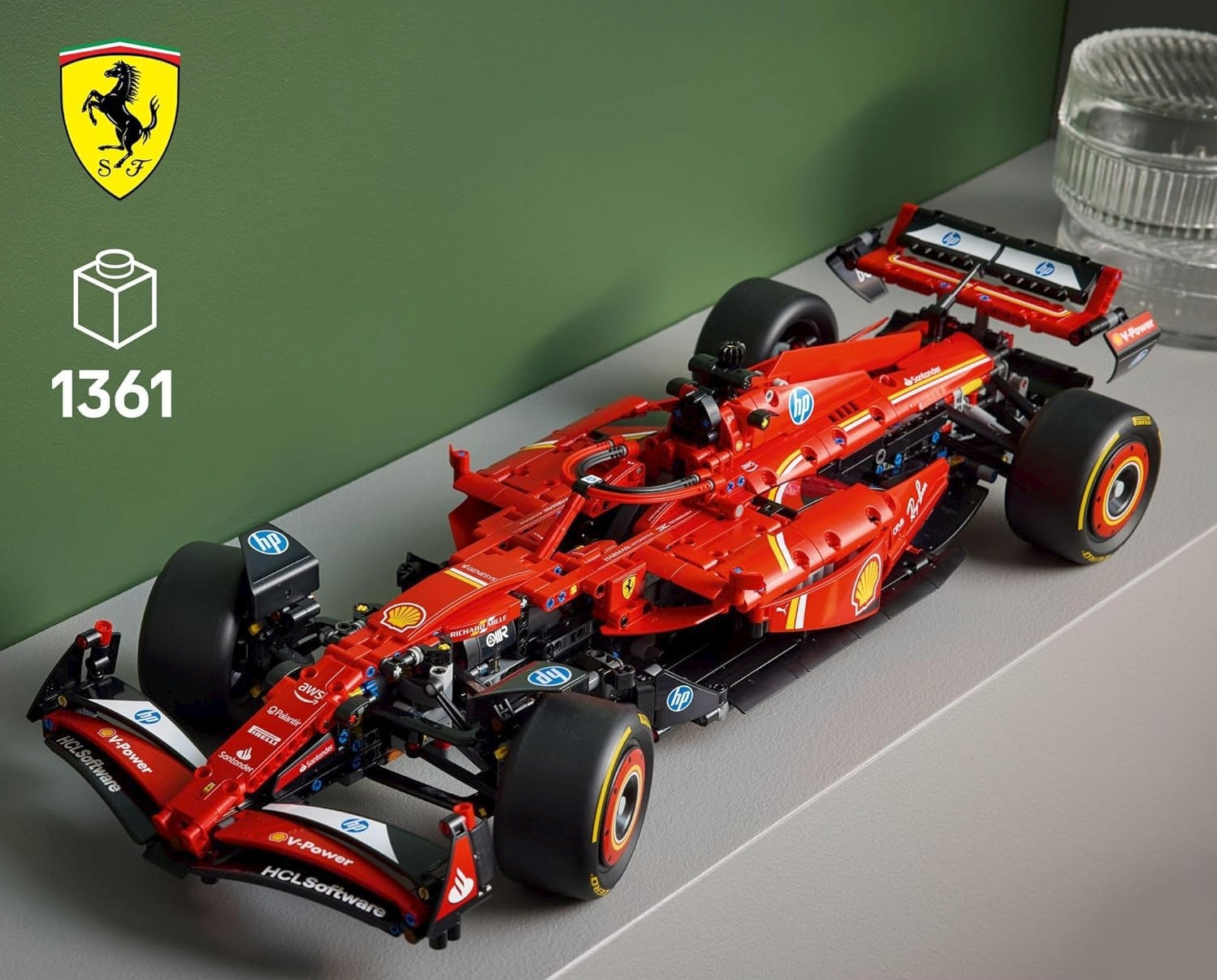 Ferrari SF-24 F1 Racing Car Building Blocks Model 1:8 Scale | 1361PCS | Finished & Free Assembly | High Quality ABS