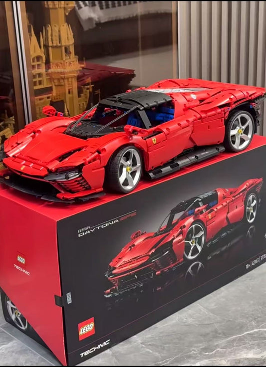 Ferrari Daytona SP3 Building Blocks Model 1:8 Scale | 3778PCS | Finished & Free Assembly | Premium ABS Replica